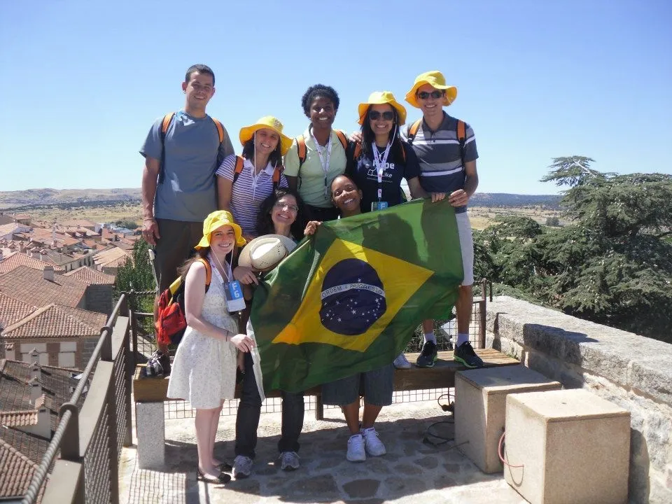 At World Youth Day 2011 in Madrid, Nelson Cintra (at left in top row) was changed by Christ — and now he will go to Lisbon as a new priest for World Youth Day 2023, Aug. 1–6.?w=200&h=150