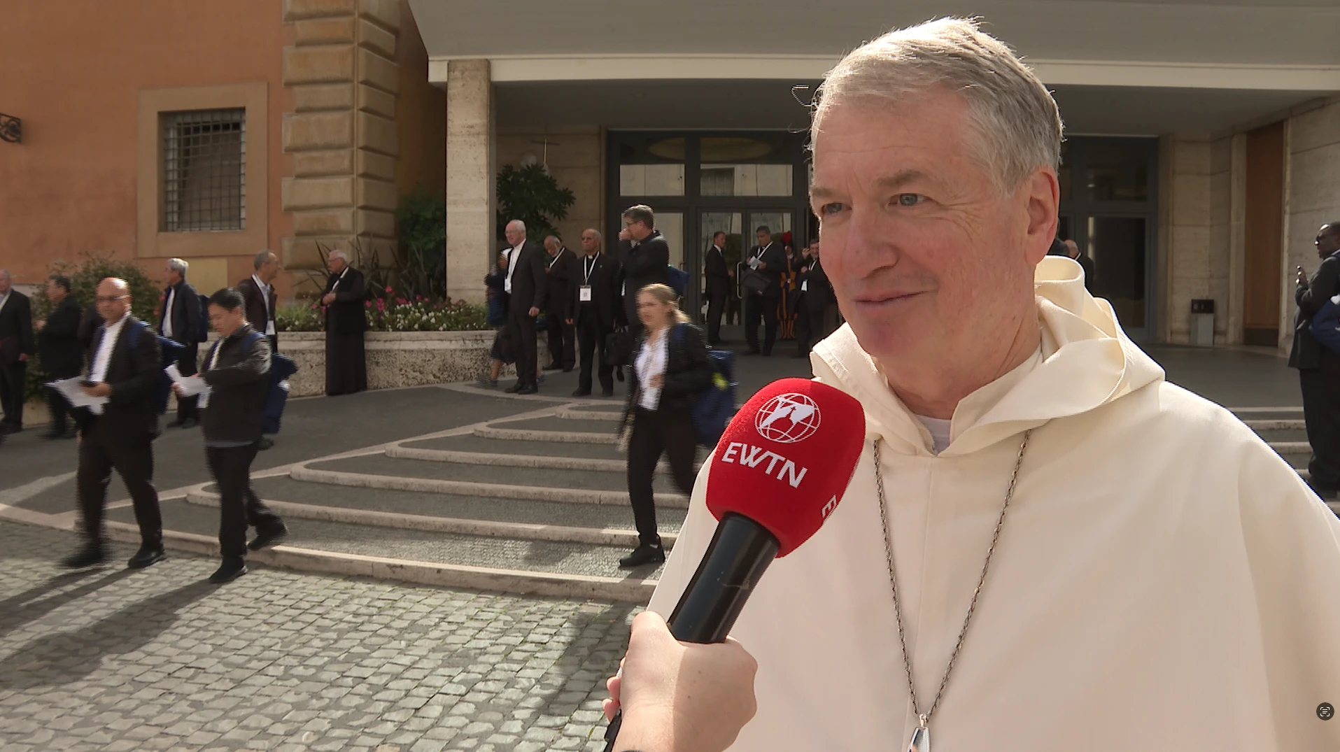 Sydney Archbishop Anthony Fisher, OP, speaks to EWTN News in Rome on Tuesday, Oct. 15, 2024.?w=200&h=150