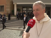 Sydney Archbishop Anthony Fisher, OP, speaks to EWTN News in Rome on Tuesday, Oct. 15, 2024.