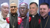 Left to right: Dominican Father Timothy Radcliffe, Archbishop Fernando Chomali, Archbishop Ignace Bessi Dogbo, Archbishop Rolandas Makrickas, and Bishop Mykola Bychok, CSsR, will be made cardinals in a consistory on Dec. 7, 2024.