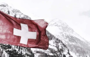 The flag of Switzerland. Eberhard Grossgasteiger.