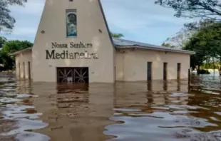 Our Lady of Medianeira is among 31 flooded churches in the Archdiocese of Porto Alegre, Brazil. Credit: Courtesy photo