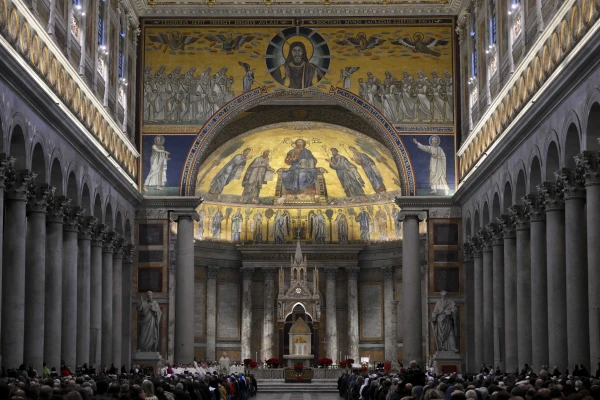 In his homily, delivered at the Basilica of St. Paul Outside the Walls, Cardinal James Harvey reflected on the virtue of hope, Jan. 5, 2025. Credit: Vatican Media