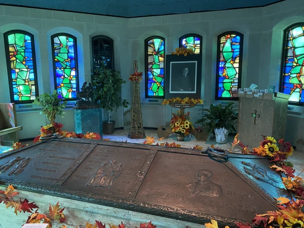 The tomb of Father Edward J. Flanagan in Boys Town, Nebraska. Credit: Francesca Pollio Fenton/CNA