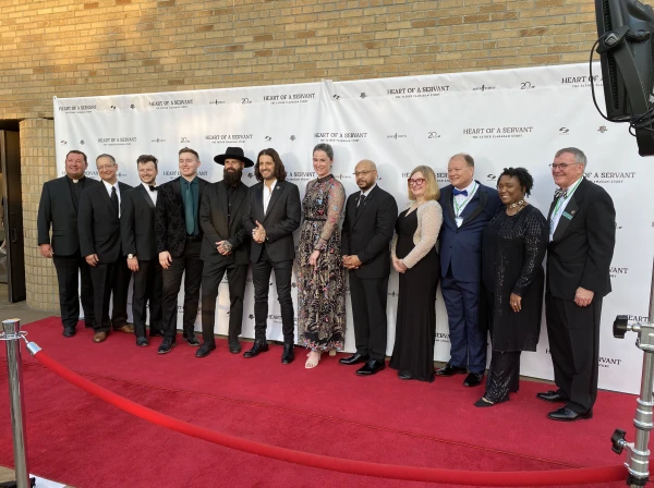 Filmmakers and producers behind 'Heart of a Servant: The Father Flanagan Story' at the premiere in Boys Town, Nebraska. Francesca Pollio Fenton / CNA