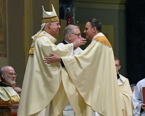 Father Gregory Miller at his ordination at the Cathedral Basilica of Saints Peter and Paul in Philadelphia on May 18, 2024. Credit: Joe Evans