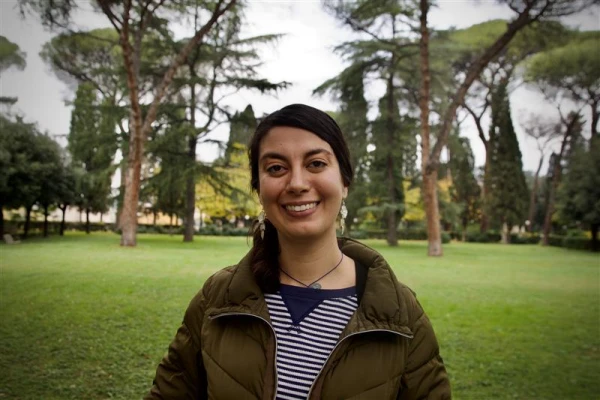 María Teresa Ávila Fuentes, a doctoral student at the Pontifical Academy of St. Thomas Aquinas, has spent years studying the ripple effects of the Missionaries of Charity’s work, a concept she is exploring in her dissertation. Credit: Courtney Mares/CNA