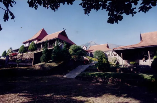 The Monastery of Gedono is located in the foothills of Mount Merbabu, an inactive volcano on Indonesia's island of Java. Credit: Monastery of Gedono