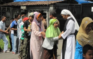 The Monastery of Gedono receives many guests, both Catholic and Muslim. The sisters have a guesthouse for priests, religious, and laypeople who come for a few days or a week of solitude and prayer. As many as 200 or 300 people attend Sunday Mass at the monastery. Credit: Monastery of Gedono