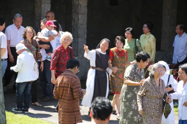 As many as 200-300 people attend Mass at the Monastery of Gedono every Sunday, sometimes staying to listen to a talk on prayer or vocation afterward. Credit: Monastery of Gedono