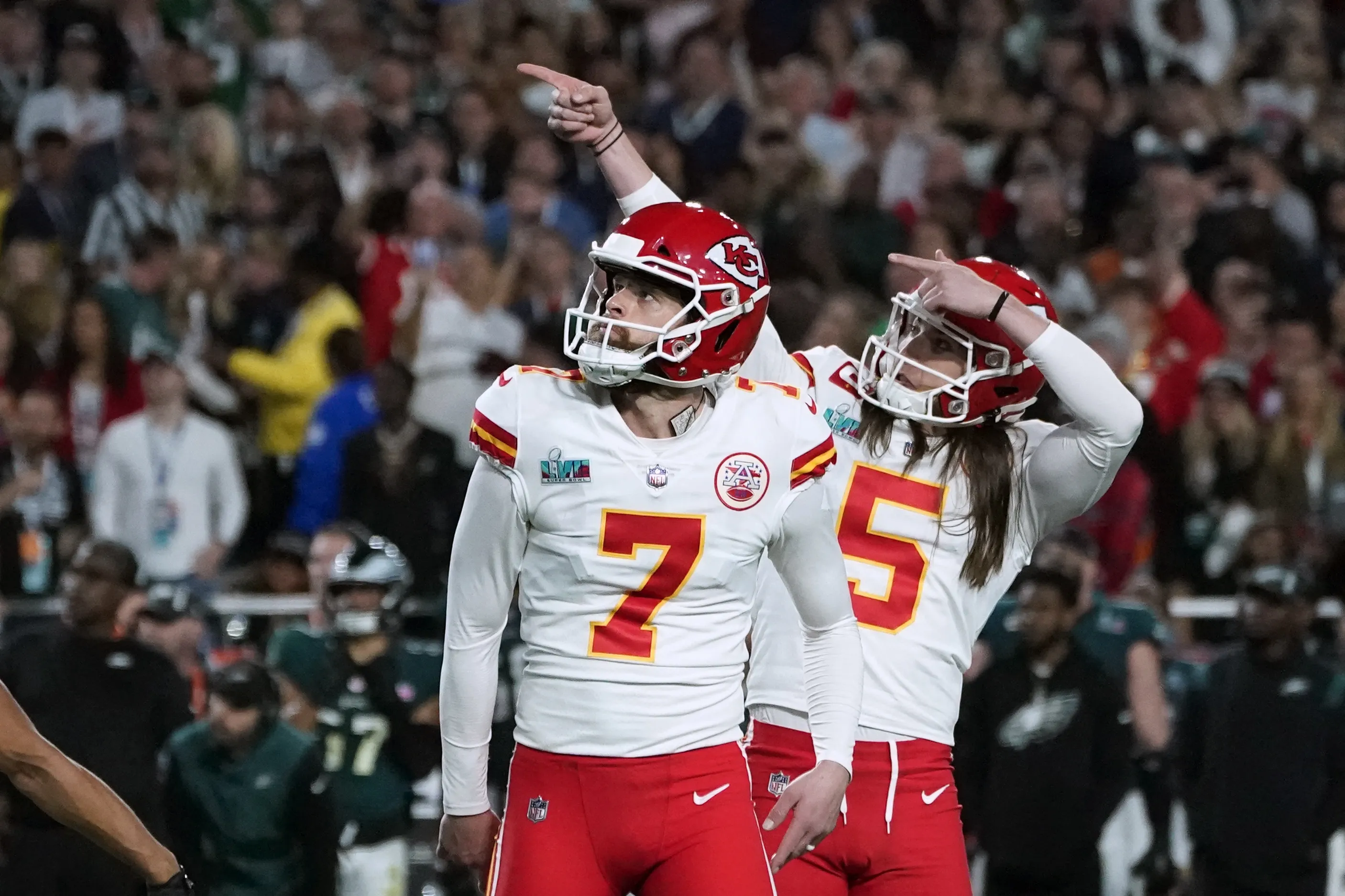 All glory to God': Chiefs' Butker makes game-winning kick in the Super Bowl  while wearing scapular