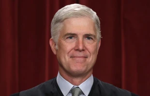 United States Supreme Court Associate Justice Neil Gorsuch poses for an official portrait at the East Conference Room of the Supreme Court building on Oct. 7, 2022, in Washington, D.C. Credit: Photo by Alex Wong/Getty Images