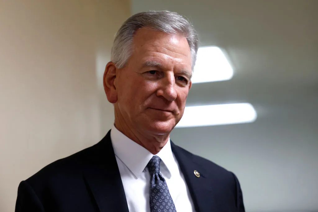 Sen. Tommy Tuberville, R-Alabama, speaks to reporters in the Senate Subway of the U.S. Capitol Building on July 19, 2023, in Washington, D.C.?w=200&h=150