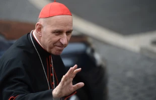 Italian Cardinal Severino Poletto arrives at a pre-conclave meeting on March 9, 2013, at the Vatican. The cardinal passed away on Dec. 17, 2022, at the age of 89. Photo by FILIPPO MONTEFORTE/AFP via Getty Images