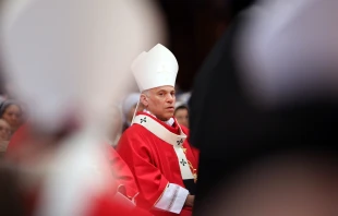 Archbishop of San Francisco Salvatore Cordileone attends the Mass and imposition of the pallium upon new metropolitan archbishops held by Pope Francis for the feast of Saints Peter and Paul at Vatican Basilica, June 29, 2013. Franco Origlia/Getty Images