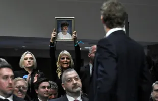 Mark Zuckerberg, CEO of Meta, speaks to victims and their family members as he testifies during the US Senate Judiciary Committee hearing "Big Tech and the Online Child Sexual Exploitation Crisis" in Washington, D.C., on Jan. 31, 2024. Credit: ANDREW CABALLERO-REYNOLDS/AFP via Getty Images