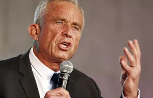 Independent presidential candidate Robert F. Kennedy Jr. speaks at a Cesar Chavez Day event at Union Station on March 30, 2024, in Los Angeles. Credit: Mario Tama/Getty Images