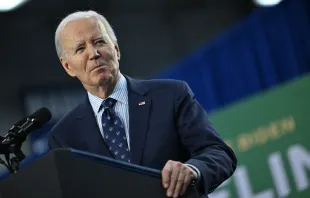 President Joe Biden speaks at Madison Area Technical College in Madison, Wisconsin, April 8, 2024. Credit: ANDREW CABALLERO-REYNOLDS/AFP via Getty Images