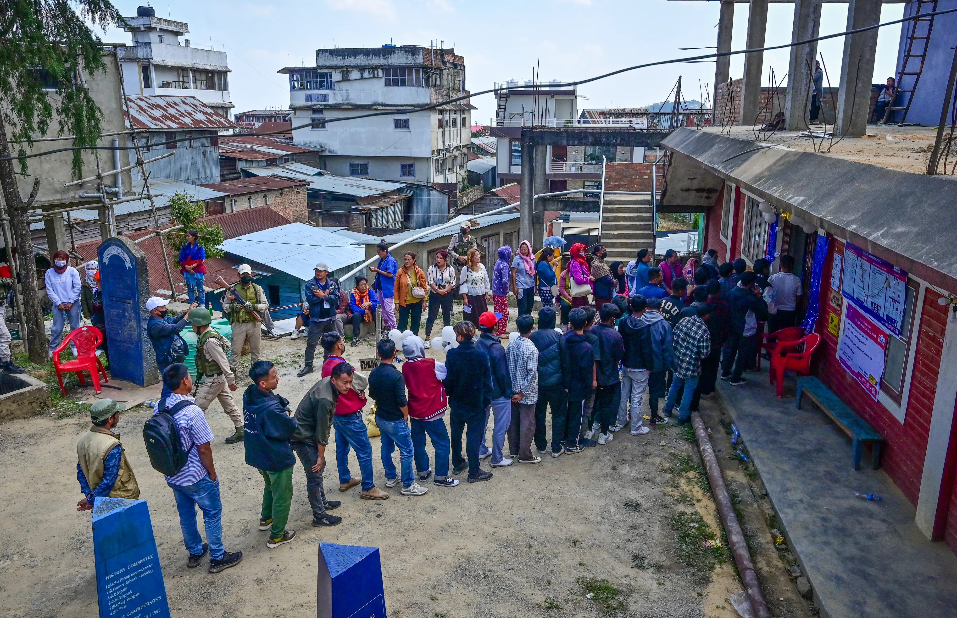 People visit a polling station to cast their vote during the second phase of voting on April 26, 2024, in a village in Ukhrul district, Manipur, India.?w=200&h=150