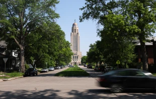 The Nebraska State Capitol is seen in Lincoln, Nebraska, on May 14, 2024. Credit:  CHARLY TRIBALLEAU/AFP via Getty Images