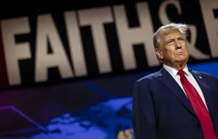 Former U.S. President Donald Trump walks on stage to deliver the keynote address at the Faith & Freedom Coalition's Road to Majority Policy Conference at the Washington Hilton on June 22, 2024, in Washington, D.C. Credit: Samuel Corum/Getty Images