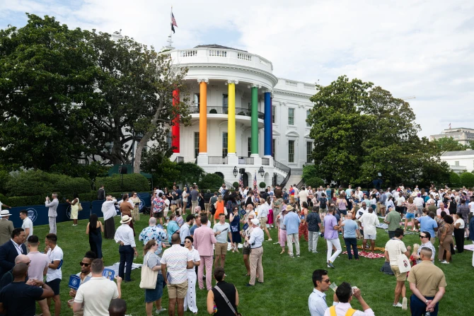 White House rainbow flag