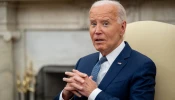 U.S. President Joe Biden speaks during a meeting in the Oval Office at the White House on July 25, 2024, in Washington, D.C.