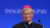 Paris Archbishop Laurent Ulrich, seen taking part in the International Meeting for Peace in Paris,on Sept. 22, 2024, condemned the firing of a Catholic school administrator accused of violating French laws prohibiting religious expression in educational settings. 