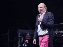 German film score composer and record producer Hans Zimmer performs during the “Hans Zimmer Live North American Tour 2024” at Scotiabank Arena on Sept. 19, 2024, in Toronto.