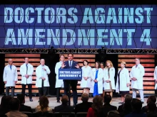 Florida Gov. Ron DeSantis, appearing with medical doctors, holds a press conference to speak in opposition to Amendment 4.