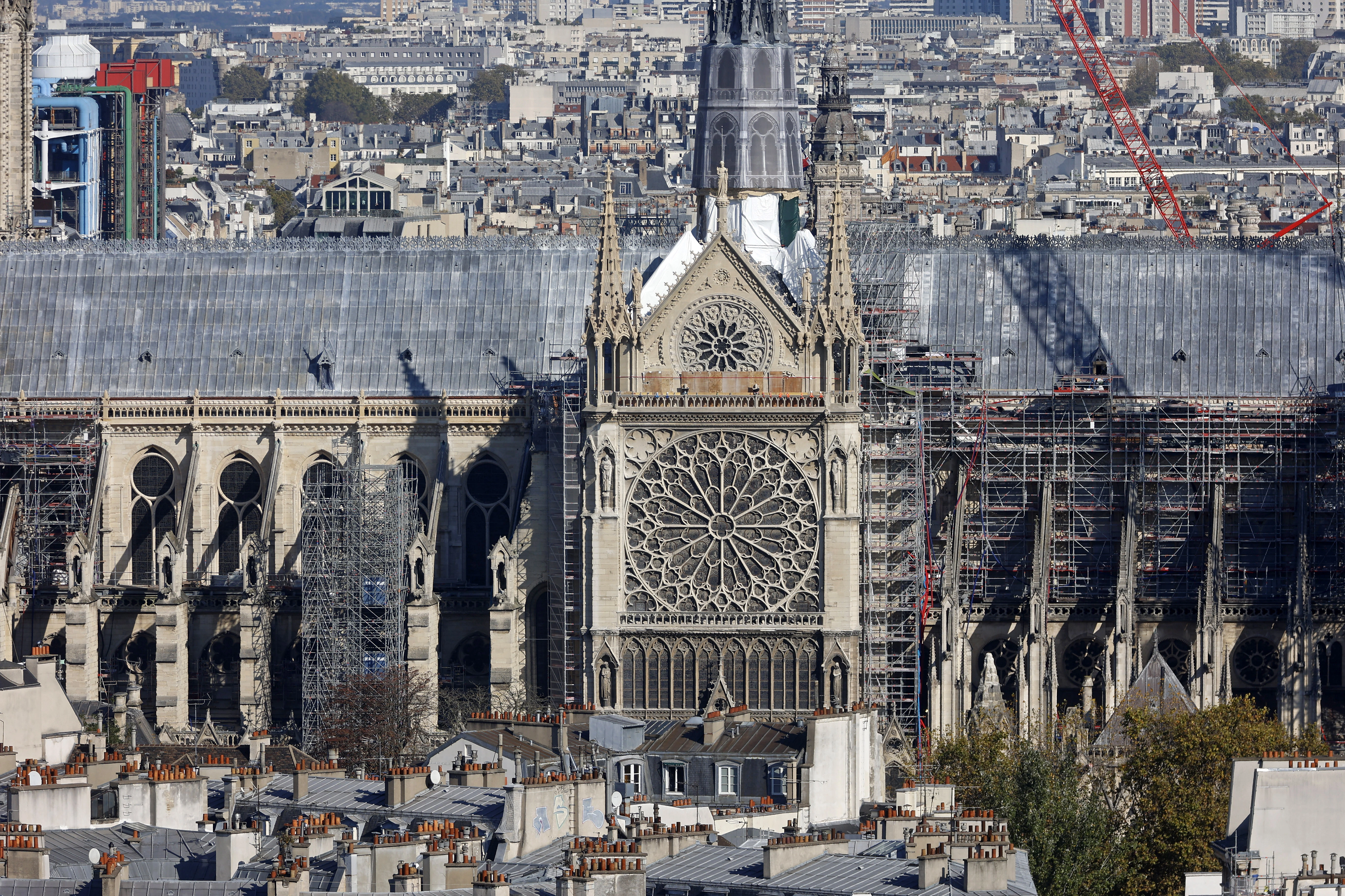 The rose window of Notre-Dame de Paris Cathedral is seen on Oct. 25, 2024, in Paris a few weeks before its reopening to the public scheduled for Dec. 8, 2024.?w=200&h=150