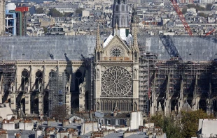 The rose window of Notre-Dame de Paris Cathedral is seen on Oct. 25, 2024, in Paris a few weeks before its reopening to the public scheduled for Dec. 8, 2024. Credit: Chesnot/Getty Images