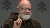 Cardinal Sean Patrick O’Malley attends a press conference to present the first report of the Pontifical Commission for the Protection of Minors on Oct. 29, 2024, at the Vatican.