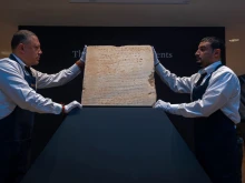 The oldest known stone tablet inscribed with the Ten Commandments, dating from 300 to 800 A.D. was sold at Sotheby's auction house on Dec. 18, 2024, in New York City. Expected to sell for $1-2 million, it went for $5.04 million. Inscribed with the commandments in Paleo-Hebrew script, the tablet was discovered during railroad excavations along the southern coast of Israel in 1913.