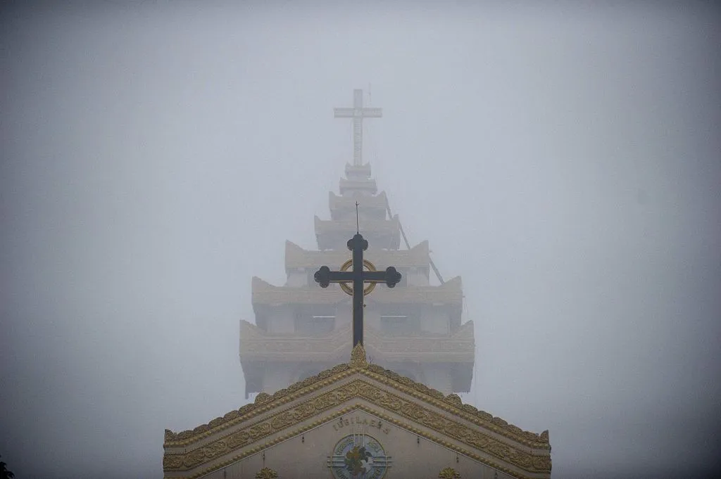 This photo taken on October 12, 2014, shows the exterior of a church in Loikaw, Kayah state, eastern Myanmar.?w=200&h=150