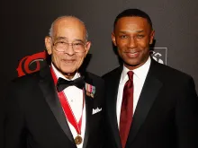 Lt. General Arthur J. Gregg (left) and president & CEO of the Thurgood Marshall College Fund Johnny C. Taylor Jr. attend the Thurgood Marshall College Fund 27th Annual Awards Gala at the Washington Hilton on Nov. 16, 2015, in Washington, D.C.