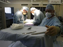 Consultant Surgeon Andrew Ready and his team conduct a live donor kidney transplant at The Queen Elizabeth Hospital Birmingham on June 9, 2006, in Birmingham, England.