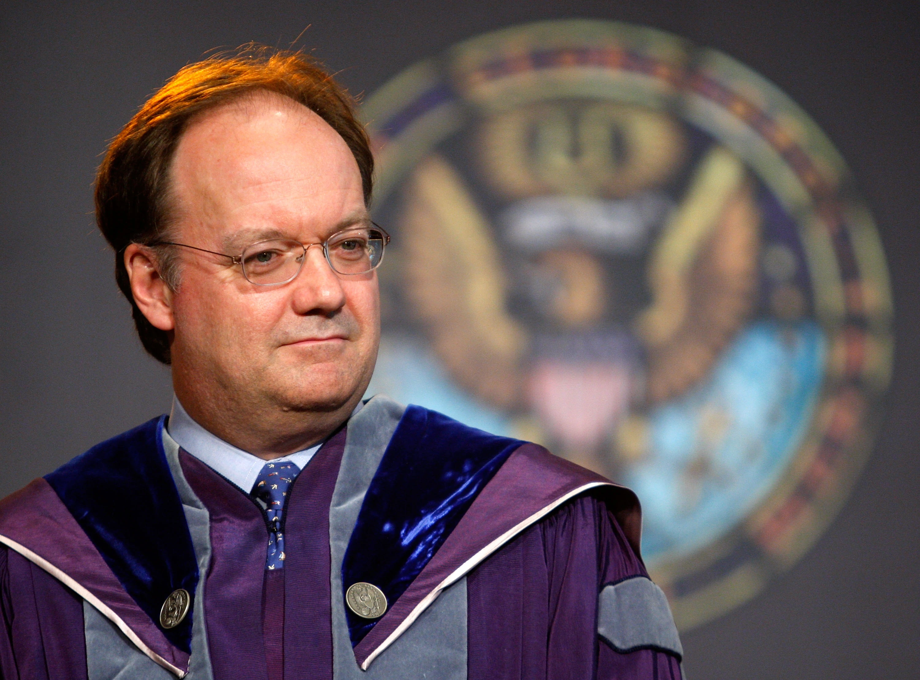 Georgetown University President John DeGioia attends a ceremony at which an honorary degree was bestowed on AFL-CIO President John Sweeney on Sept. 3, 2009, in Washington, D.C.?w=200&h=150