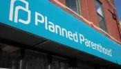 A sign hangs above a Planned Parenthood clinic on May 18, 2018, in Chicago.