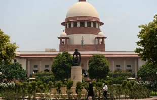 India's supreme court building is pictured in New Delhi on July 9, 2018. Credit: SAJJAD HUSSAIN/AFP via Getty Images