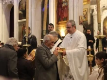 Holy Mass is celebrated in Mariamite Greek Melkite Catholic Cathedral, Damascus, on Dec. 15, 2024.