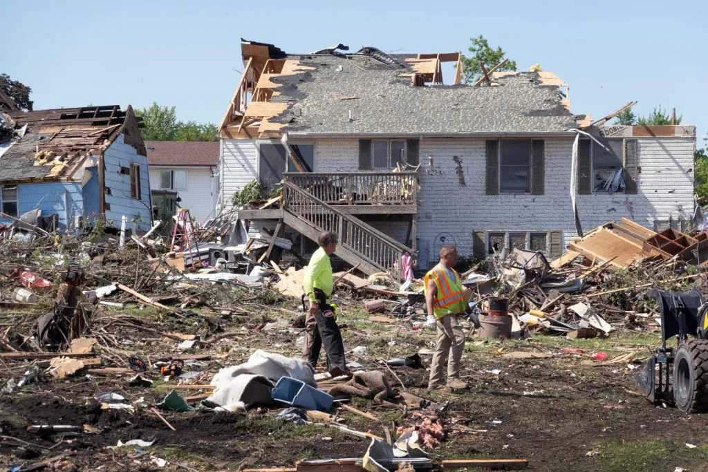 Residents continue recovery and cleanup efforts on May 23, 2024, with the help of family and friends following Tuesday’s destructive tornado in Greenfield, Iowa. The storm was responsible for several deaths in the small community.?w=200&h=150