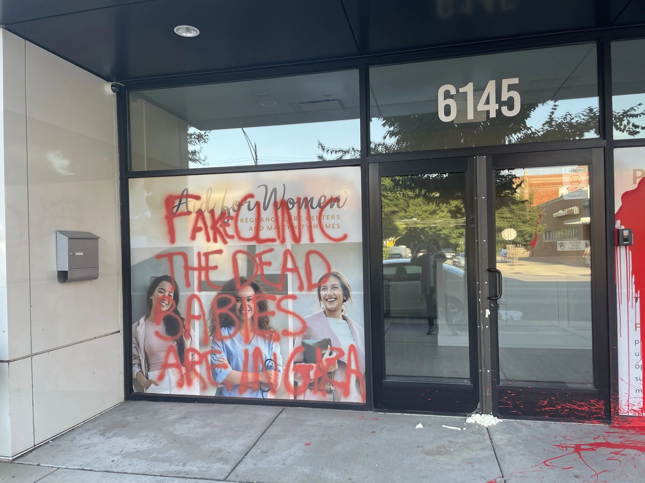 A Catholic pregnancy center called Aid for Women in north Chicago's Edgewater neighborhood was vandalized with red paint and the words "fake clinic" and "the dead babies are in Gaza" at 3 a.m. on Friday, Aug. 23, just hours after the closing of the Democratic National Convention. Mary FioRito, a spokesperson for the center, said that vandals also cemented the doors shut, forcing the nonprofit to cancel appointments for around 12 women.?w=200&h=150