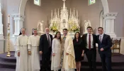 The Smith family at the motherhouse for the Nashville Dominican sisters on the solemnity of the Assumption, Thursday, Aug. 15, 2024.