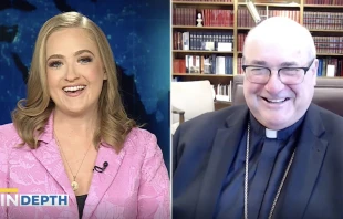 Archbishop-elect Richard Henning speaks with “EWTN News In Depth” host Catherine Hadro on Aug. 9, 2024, about his upcoming role as archbishop of the Archdiocese of Boston. Credit: “EWTN News In Depth” screenshot