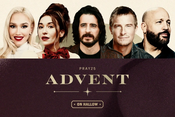 Hallow’s Advent Pray25 Prayer Challenge will include music from Gwen Stefani and Lauren Daigle, among other, and readings and meditations with Catholic actors Jonathan Roumie and Kevin James and adventurer Bear Grylls, along with several others. Credit: Hallow