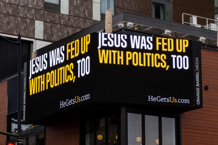 What is the 'He Gets Us' Jesus commercial, and who is behind it? : NPR