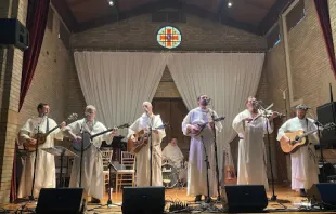 The Hillbilly Thomists perform at St. Francis Hall in Washington, D.C., as part of their ongoing Marigold Tour on Aug. 8, 2024. Credit: Gigi Duncan/CNA