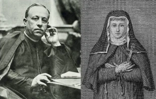 The sainthood causes of Father Miguel Costa y Llobera (1854–1922) and Sister Maria Margherita Diomira of the Incarnate Word (1651–1677) were advanced by Pope Francis on Jan. 19, 2023. Credit: Montanyes Regalades, public domain, via Wikimedia Commons and P. Projaing, public domain, via Wikimedia Commons