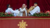 Pope Francis delivers the Urbi et Orbi address in St. Peter's Square, Wednesday, Dec. 25, 2024